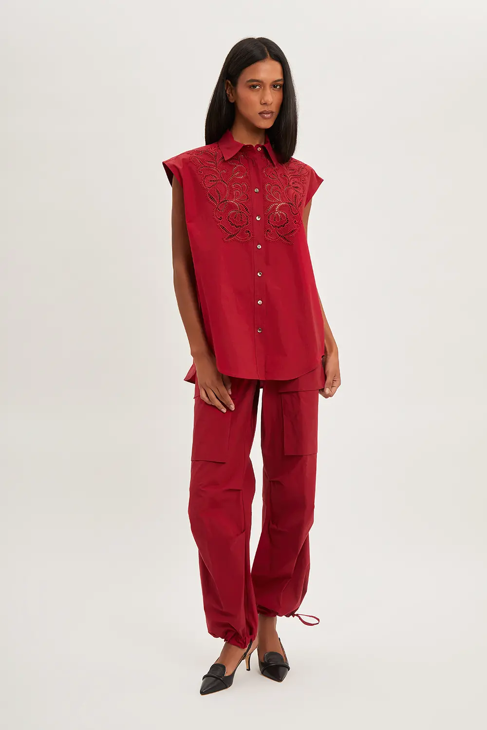 P.A.R.O.S.H. CAMICIA CON RICAMO