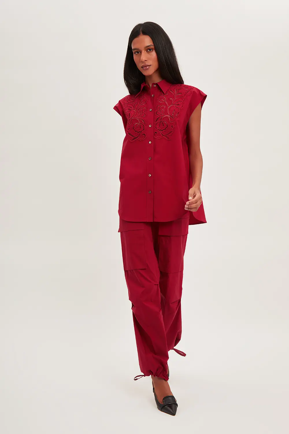 P.A.R.O.S.H. CAMICIA CON RICAMO