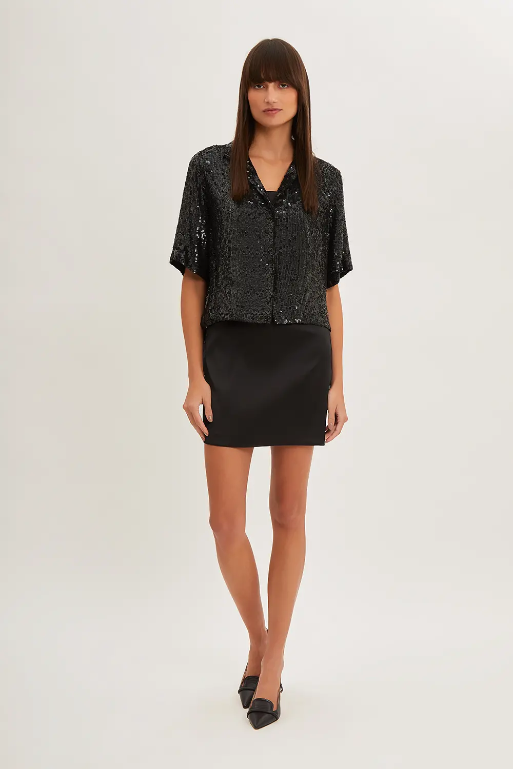 P.A.R.O.S.H. CAMICIA FULL PAILLETTES
