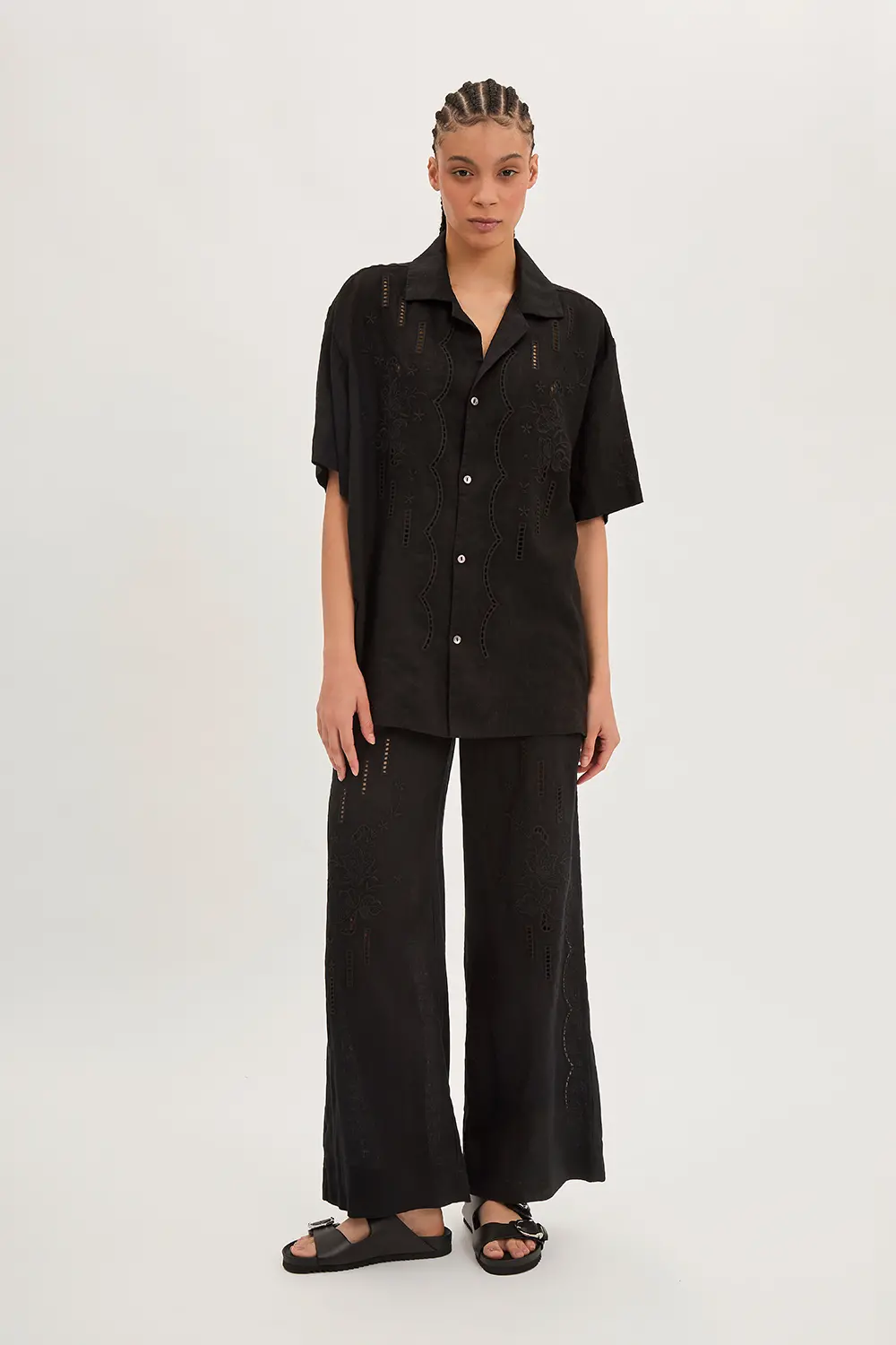 P.A.R.O.S.H. CAMICIA IN LINO RICAMATA