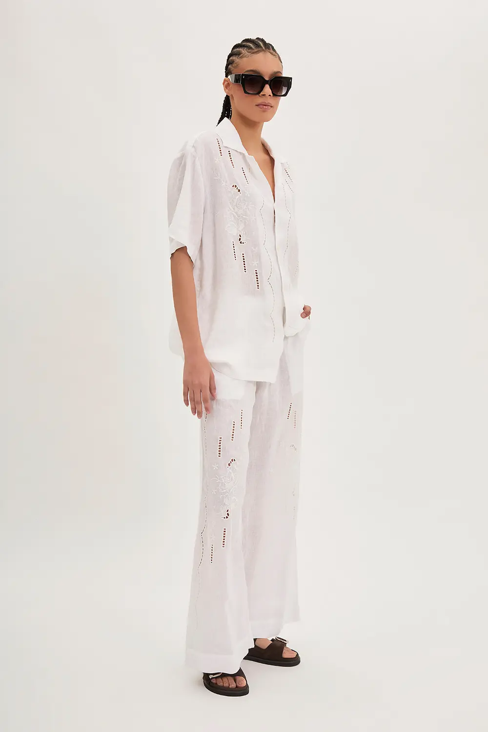 P.A.R.O.S.H. CAMICIA IN LINO RICAMATA