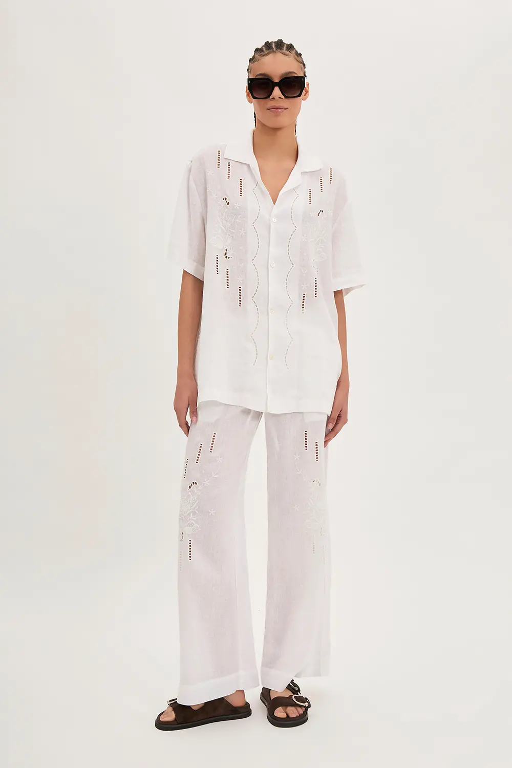 P.A.R.O.S.H. CAMICIA IN LINO RICAMATA