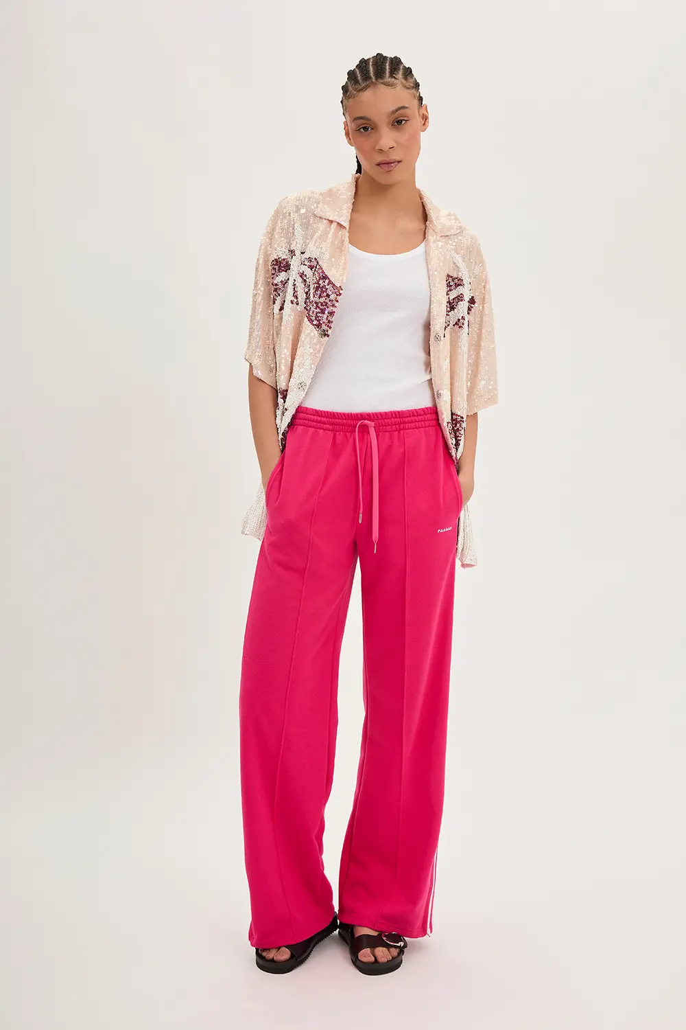 P.A.R.O.S.H. CAMICIA PAILLETTES PALME