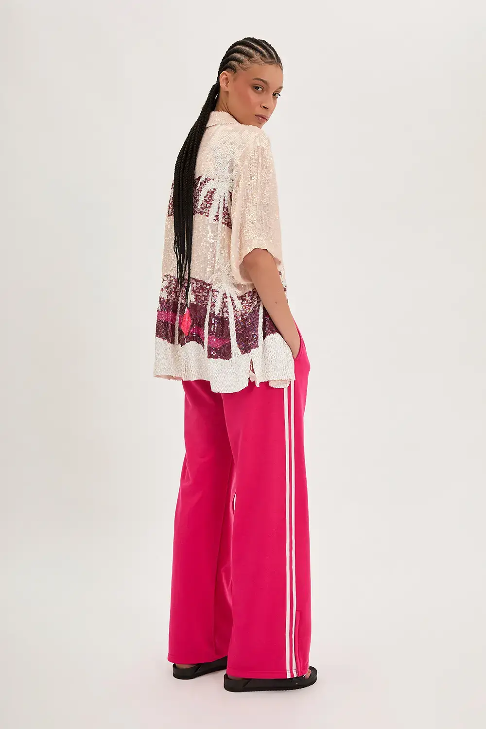 P.A.R.O.S.H. CAMICIA PAILLETTES PALME