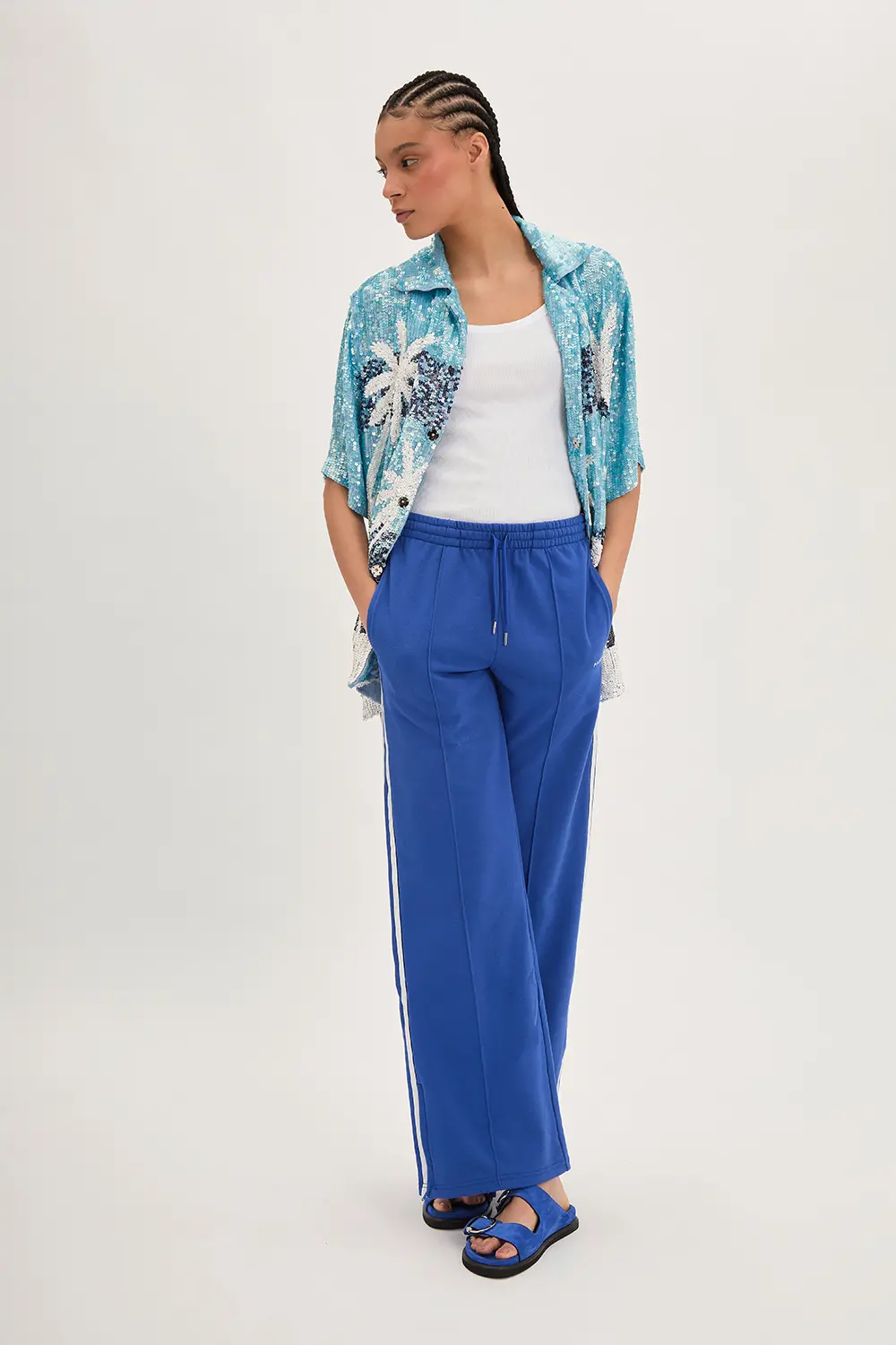 P.A.R.O.S.H. CAMICIA PAILLETTES PALME