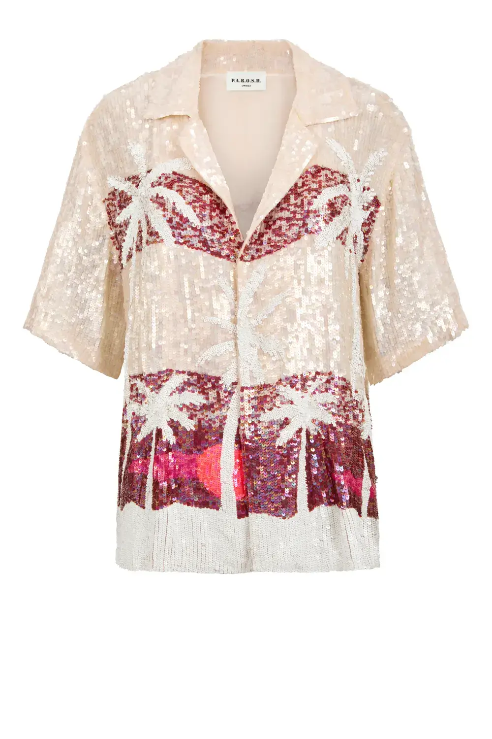 P.A.R.O.S.H. CAMICIA PAILLETTES PALME