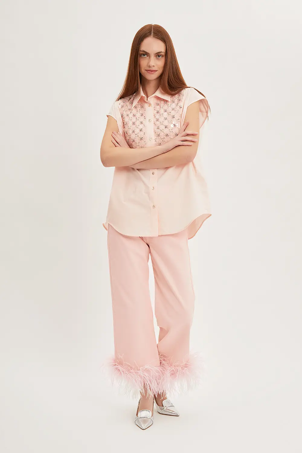 P.A.R.O.S.H. CAMICIA RICAMO PAILLETTES