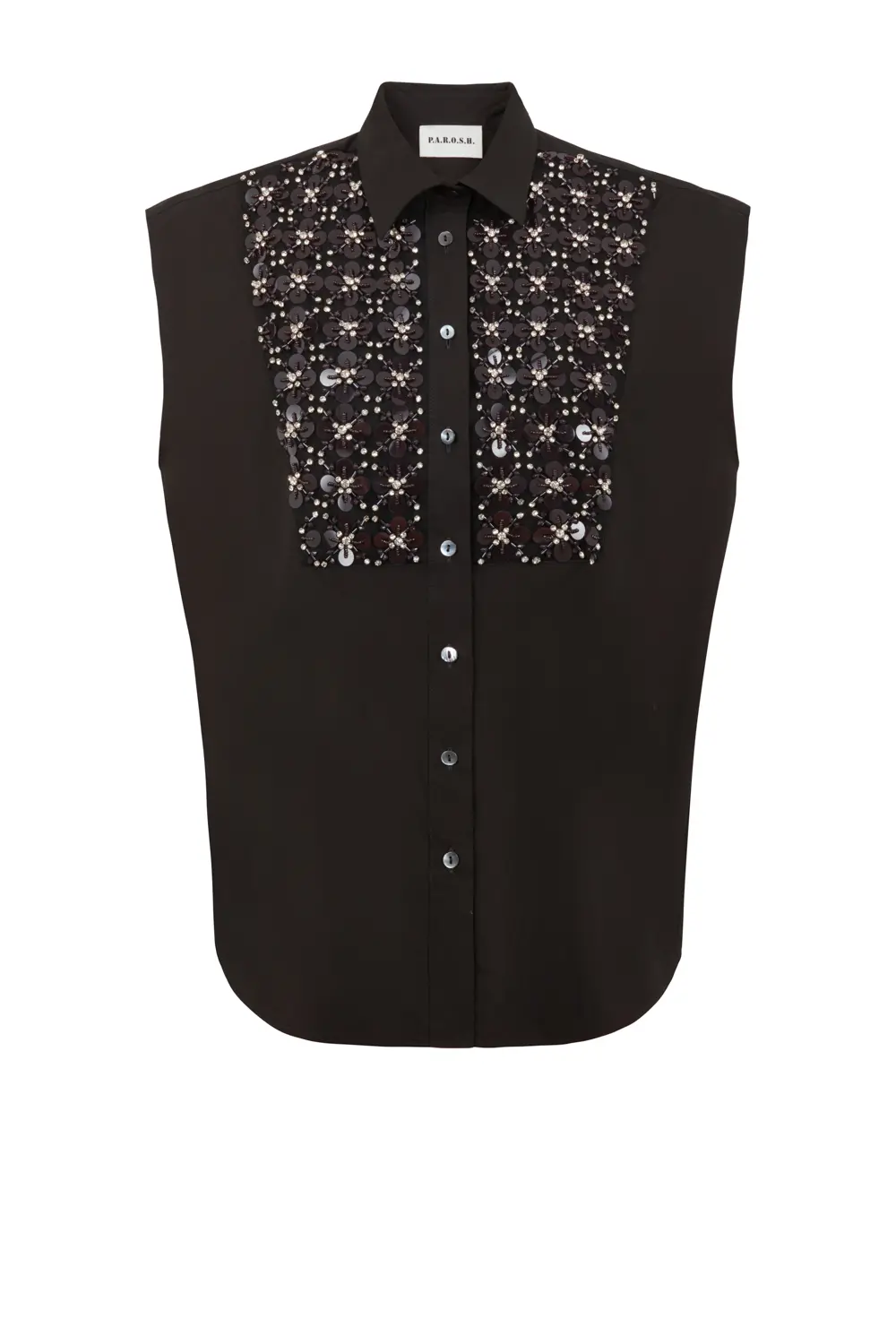 P.A.R.O.S.H. CAMICIA RICAMO PAILLETTES