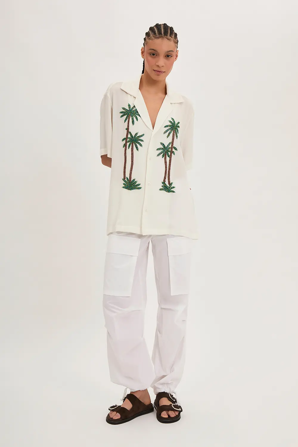 P.A.R.O.S.H. CAMICIA RICAMO PALMA