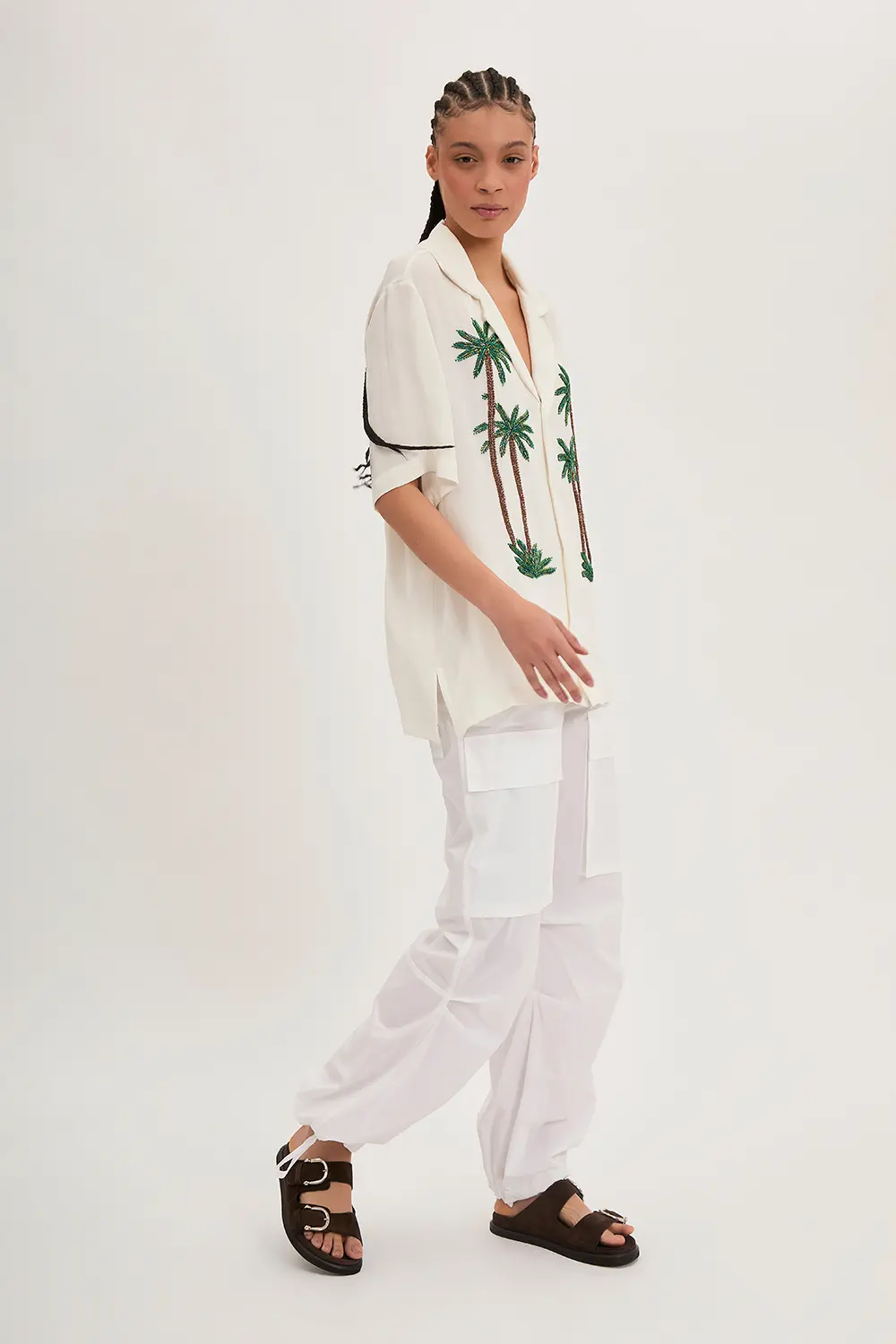 P.A.R.O.S.H. CAMICIA RICAMO PALMA