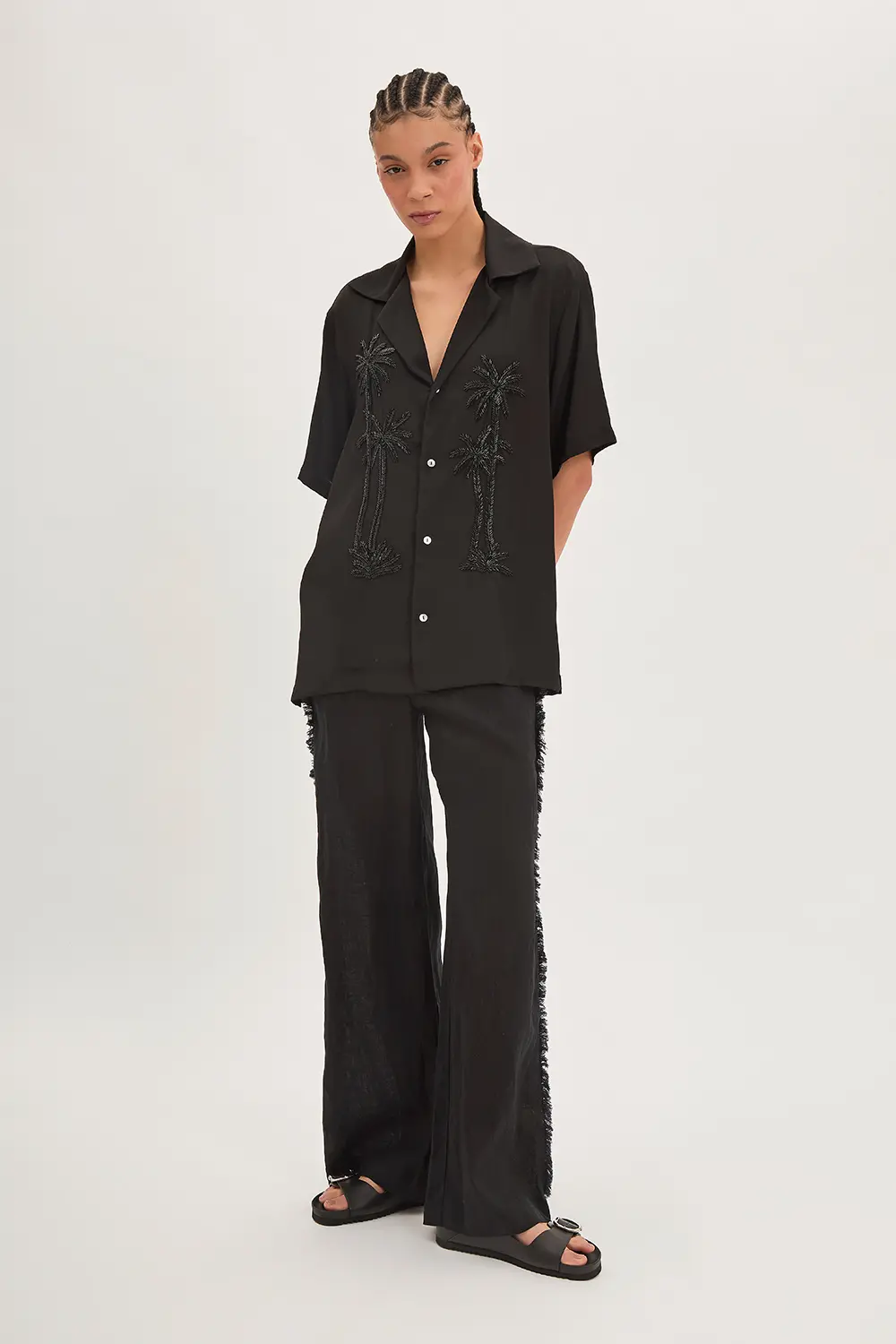 P.A.R.O.S.H. CAMICIA RICAMO PALMA