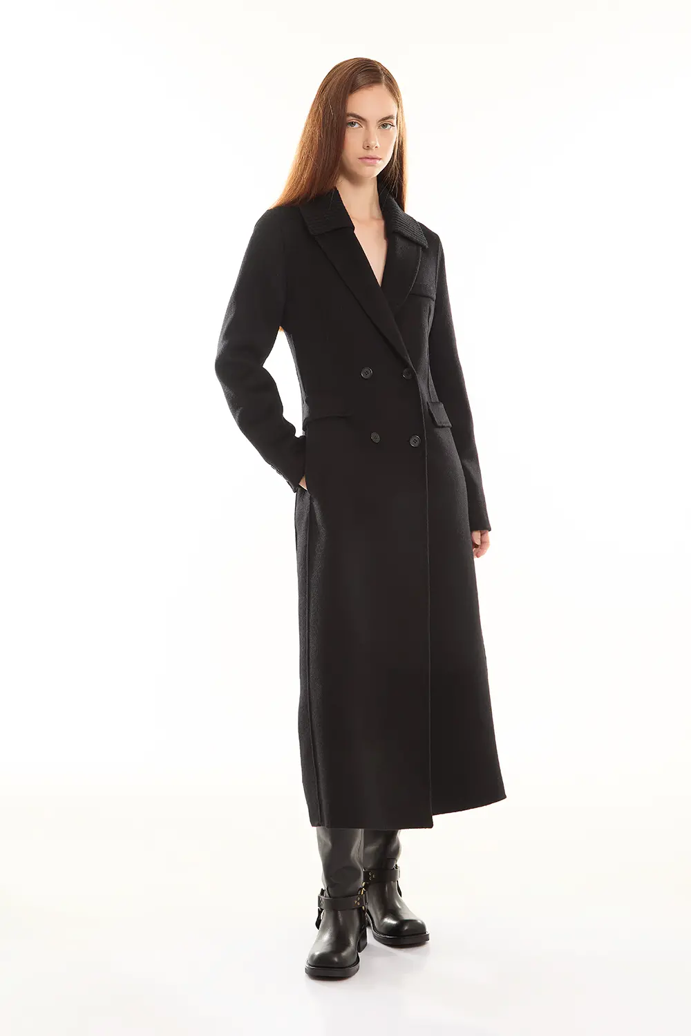 P.A.R.O.S.H. CAPPOTTO COLLO IN MAGLIA