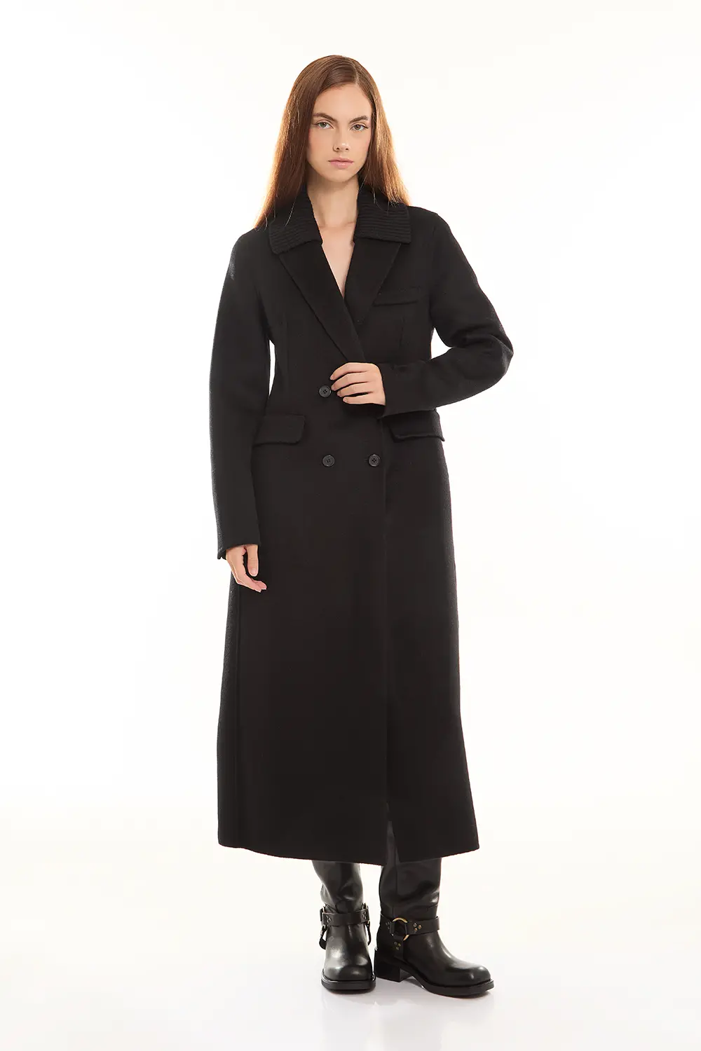 P.A.R.O.S.H. CAPPOTTO COLLO IN MAGLIA