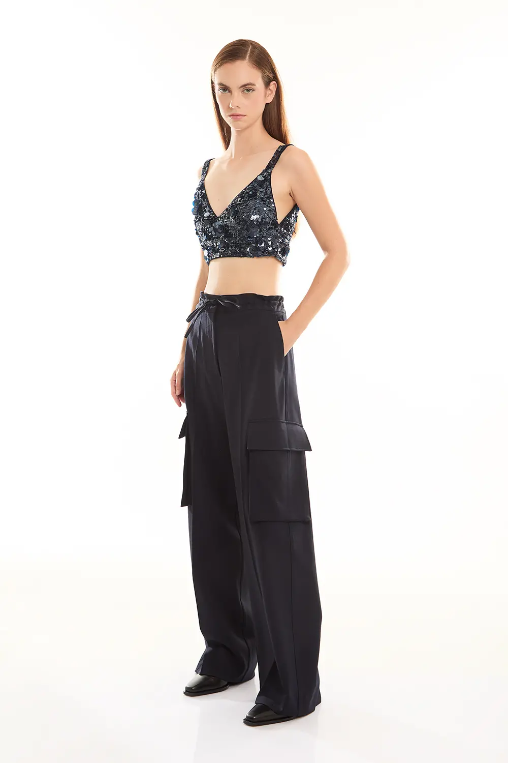 P.A.R.O.S.H. CROP TOP FULL PAILLETTES