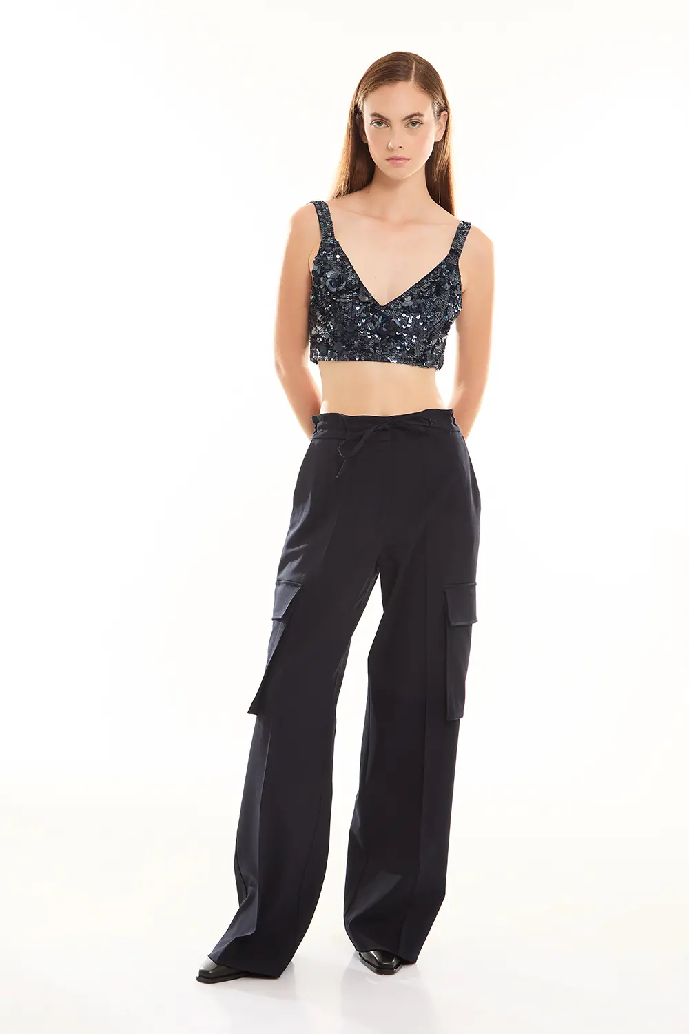 P.A.R.O.S.H. CROP TOP FULL PAILLETTES