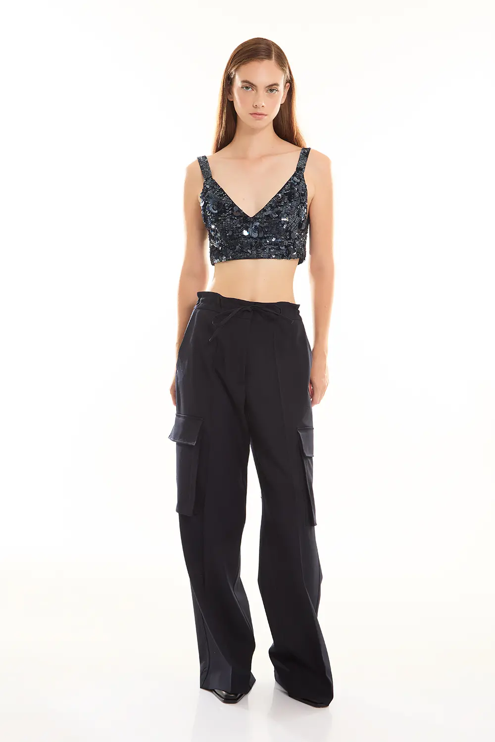 P.A.R.O.S.H. CROP TOP FULL PAILLETTES