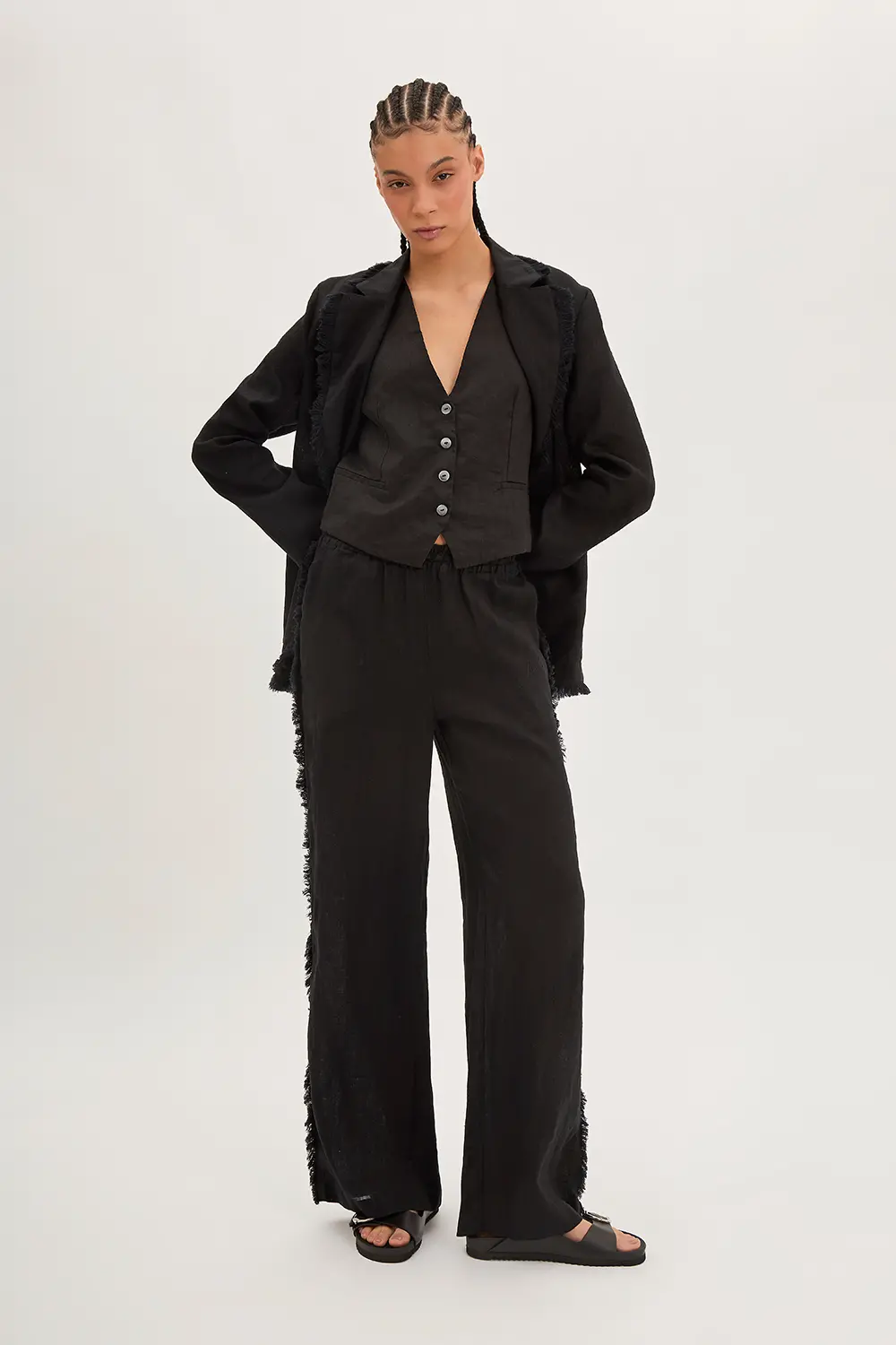 P.A.R.O.S.H. GILET IN LINO