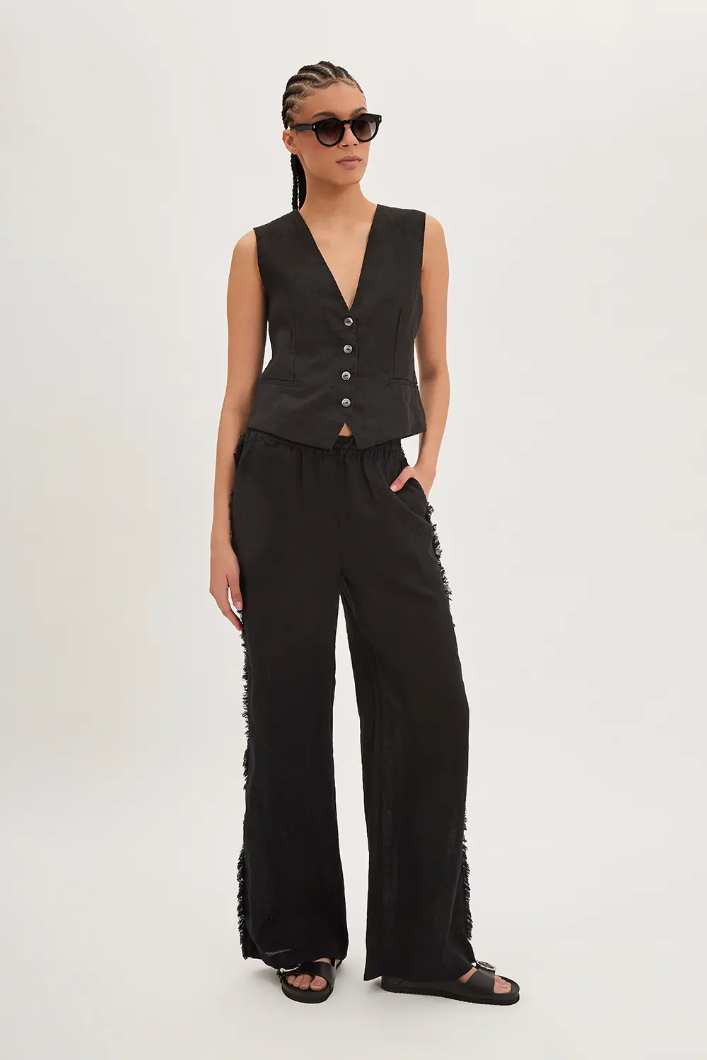 P.A.R.O.S.H. GILET IN LINO