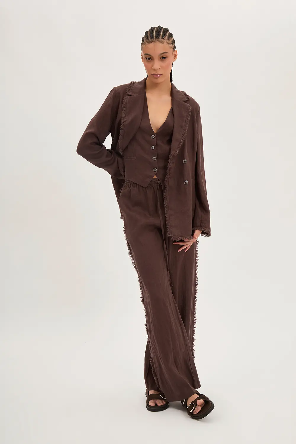 P.A.R.O.S.H. GILET IN LINO