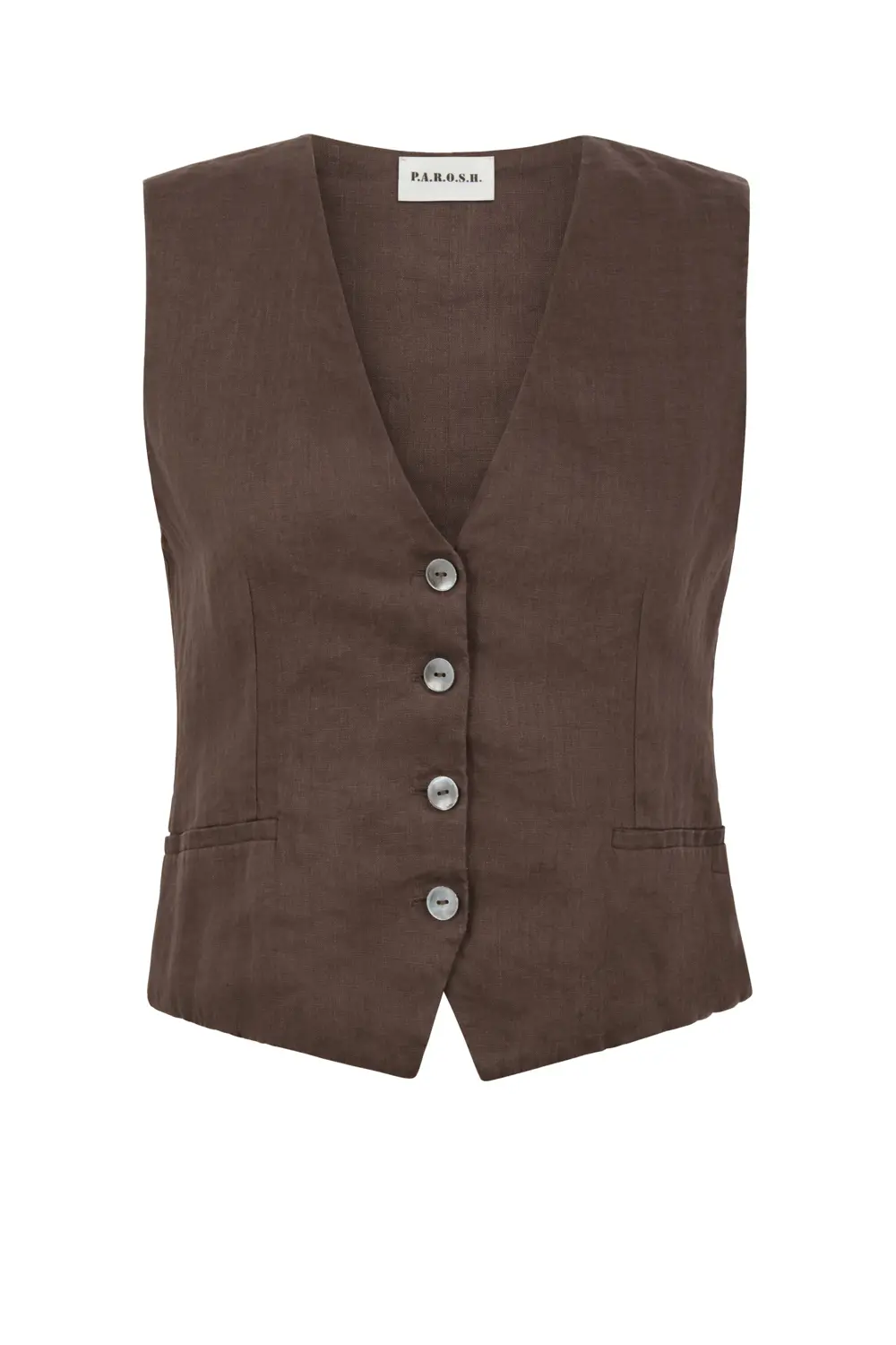 P.A.R.O.S.H. GILET IN LINO