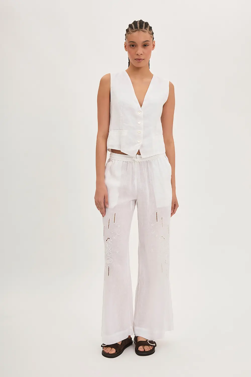 P.A.R.O.S.H. GILET IN LINO