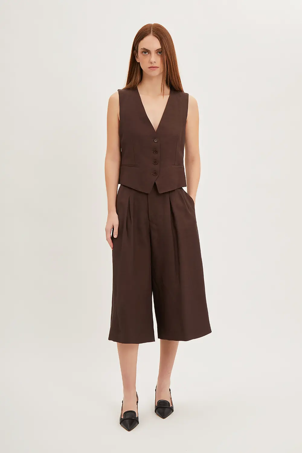 P.A.R.O.S.H. GILET IN LINO