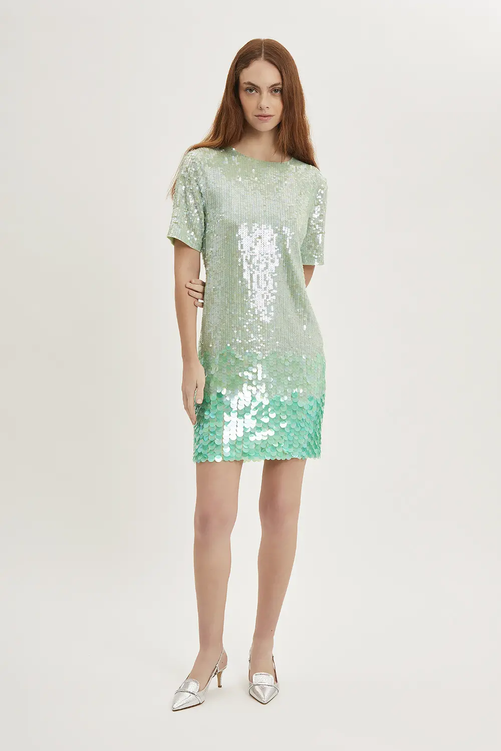 P.A.R.O.S.H. MINI ABITO PAILLETTES DEGRADE