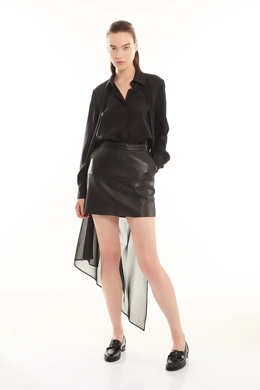 P.A.R.O.S.H. MINI GONNA IN PELLE