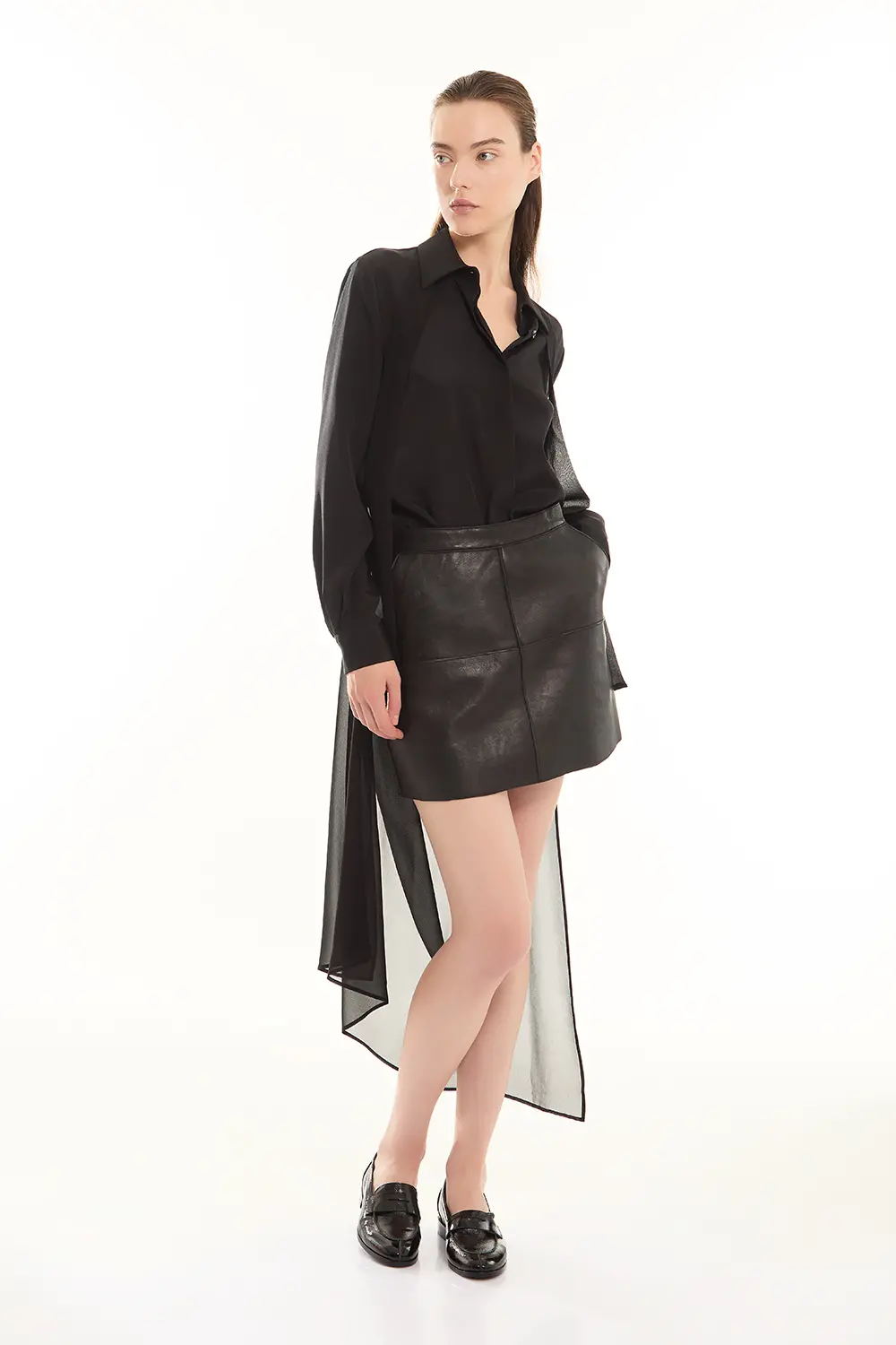 P.A.R.O.S.H. MINI GONNA IN PELLE