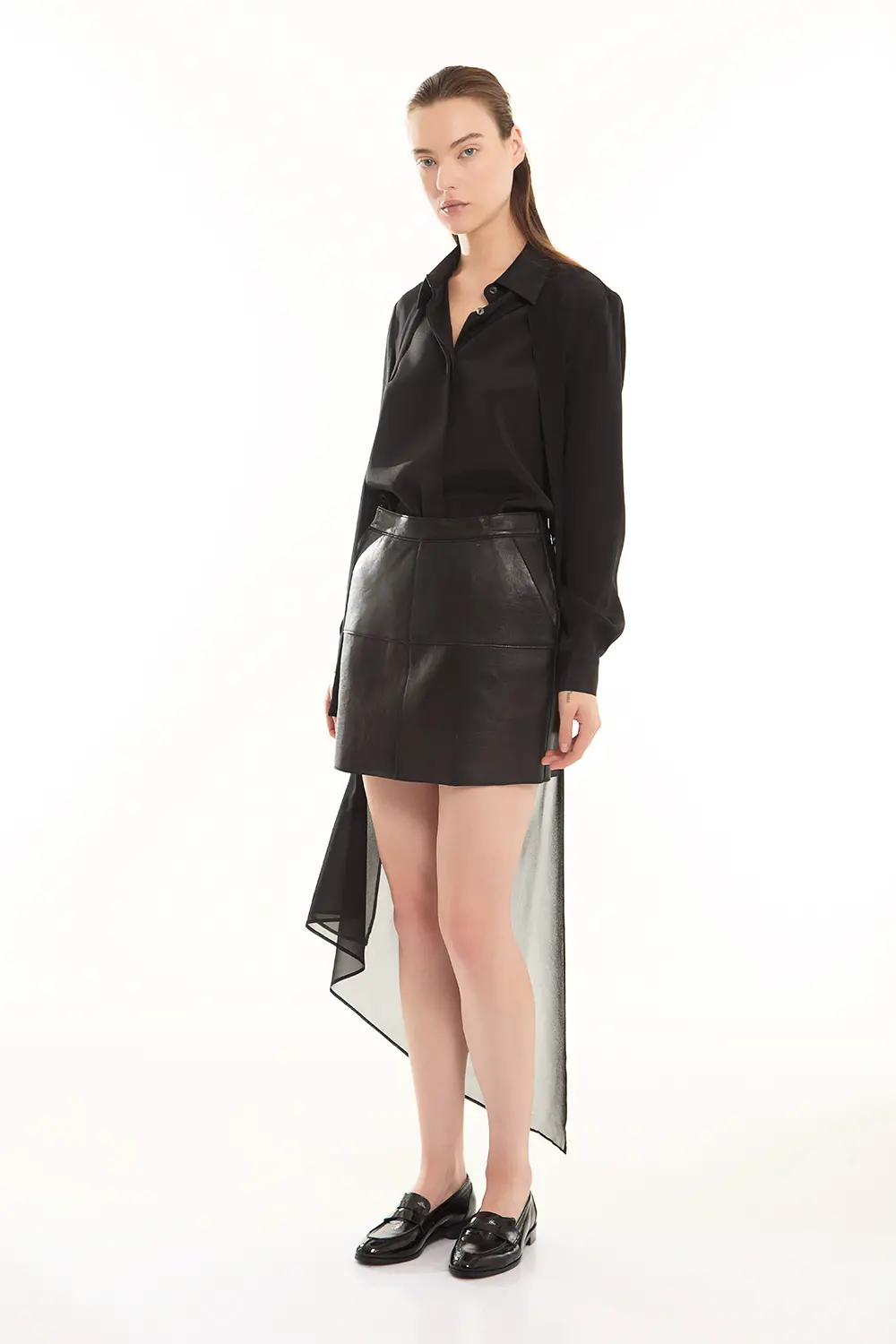 P.A.R.O.S.H. MINI GONNA IN PELLE