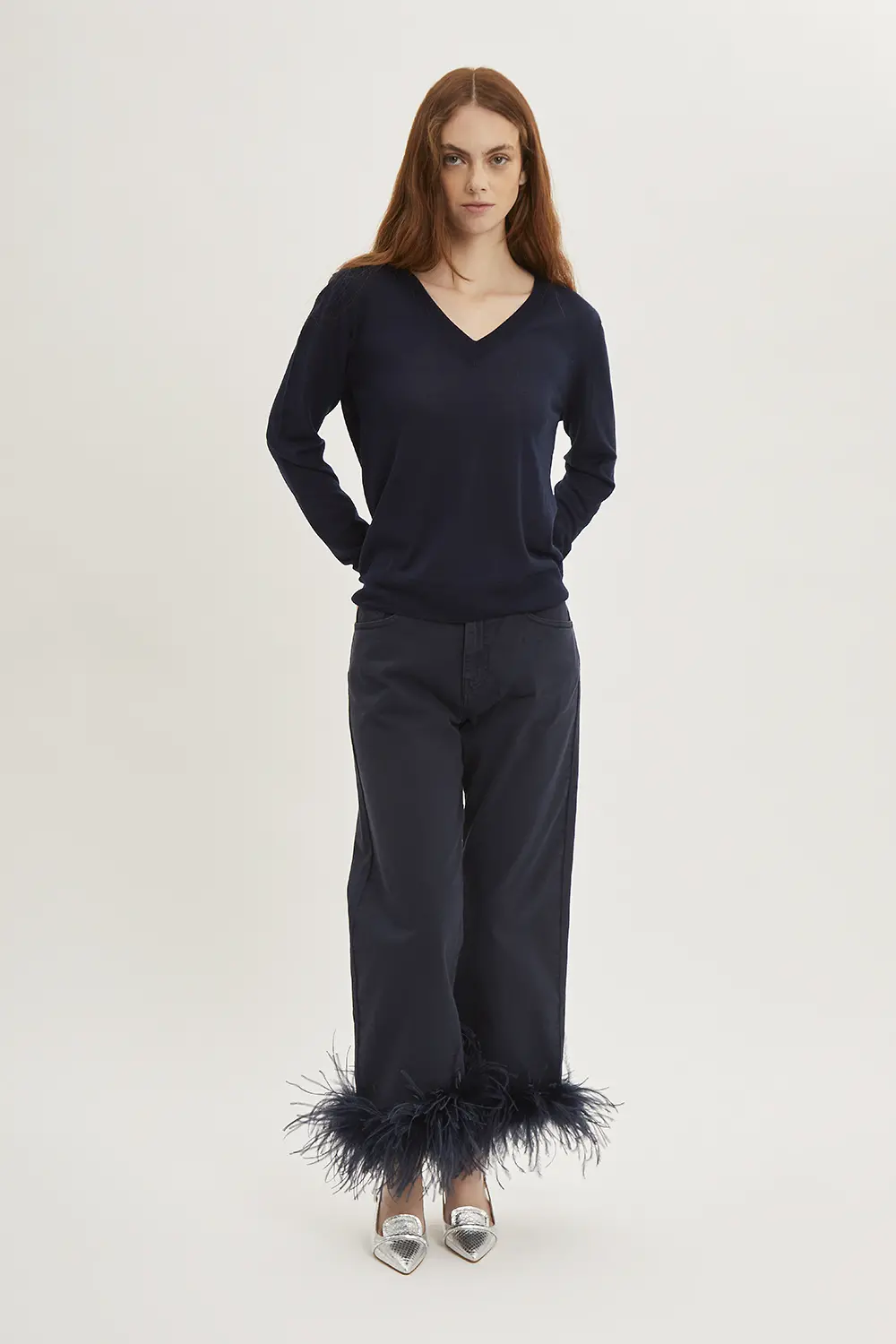 P.A.R.O.S.H. PANTALONE CON PIUME