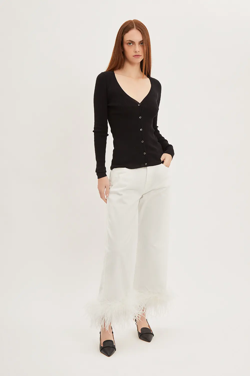 P.A.R.O.S.H. PANTALONE CON PIUME