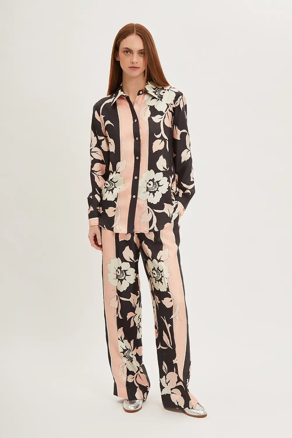 P.A.R.O.S.H. PANTALONE STAMPA FIORI