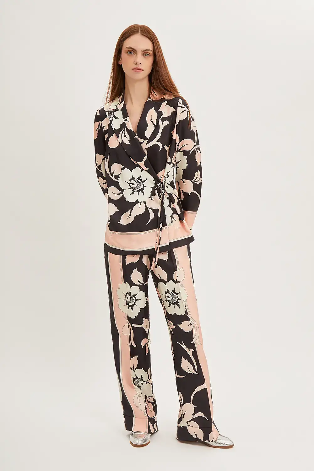 P.A.R.O.S.H. PANTALONE STAMPA FIORI