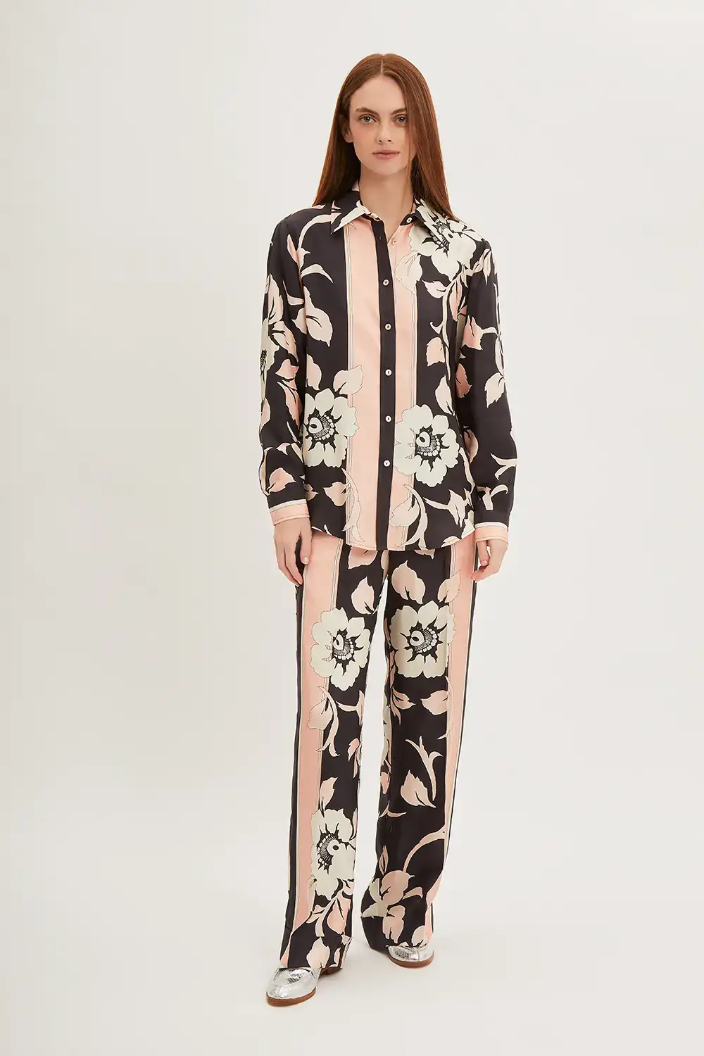 P.A.R.O.S.H. PANTALONE STAMPA FIORI