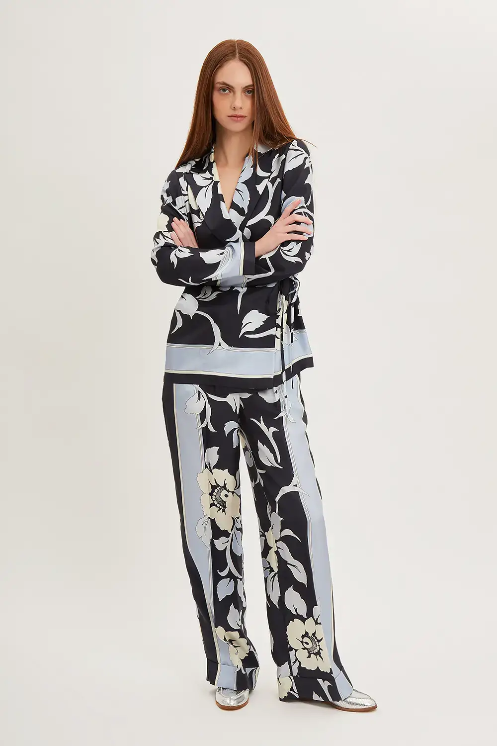 P.A.R.O.S.H. PANTALONE STAMPA FIORI