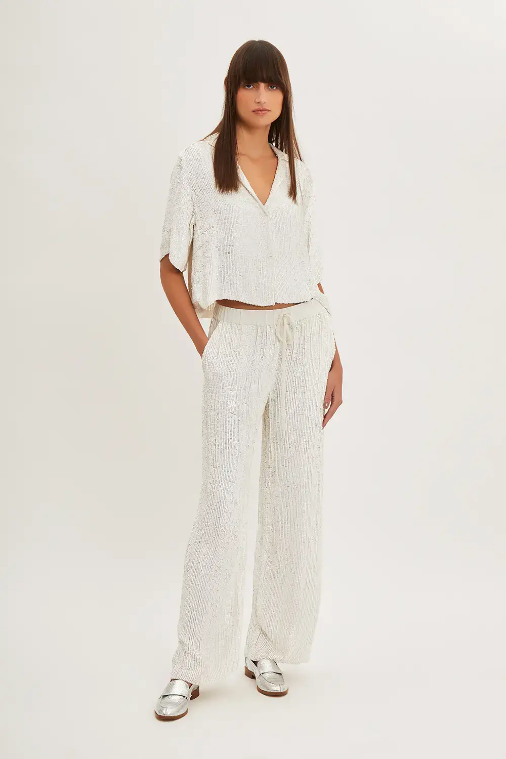 P.A.R.O.S.H. PANTALONI FULL PAILLETTES