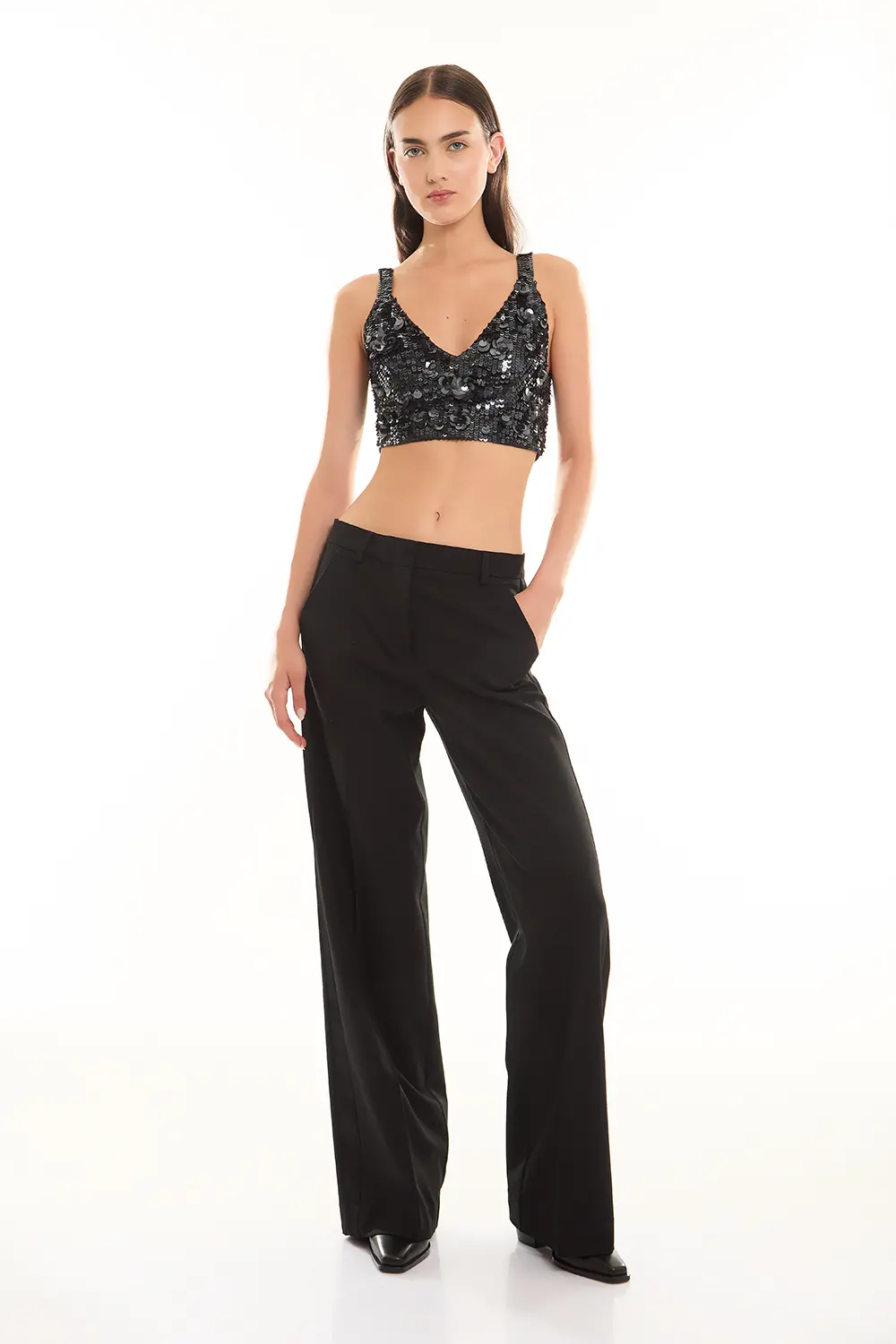 P.A.R.O.S.H. TOP CROP FULL PAILLETTES