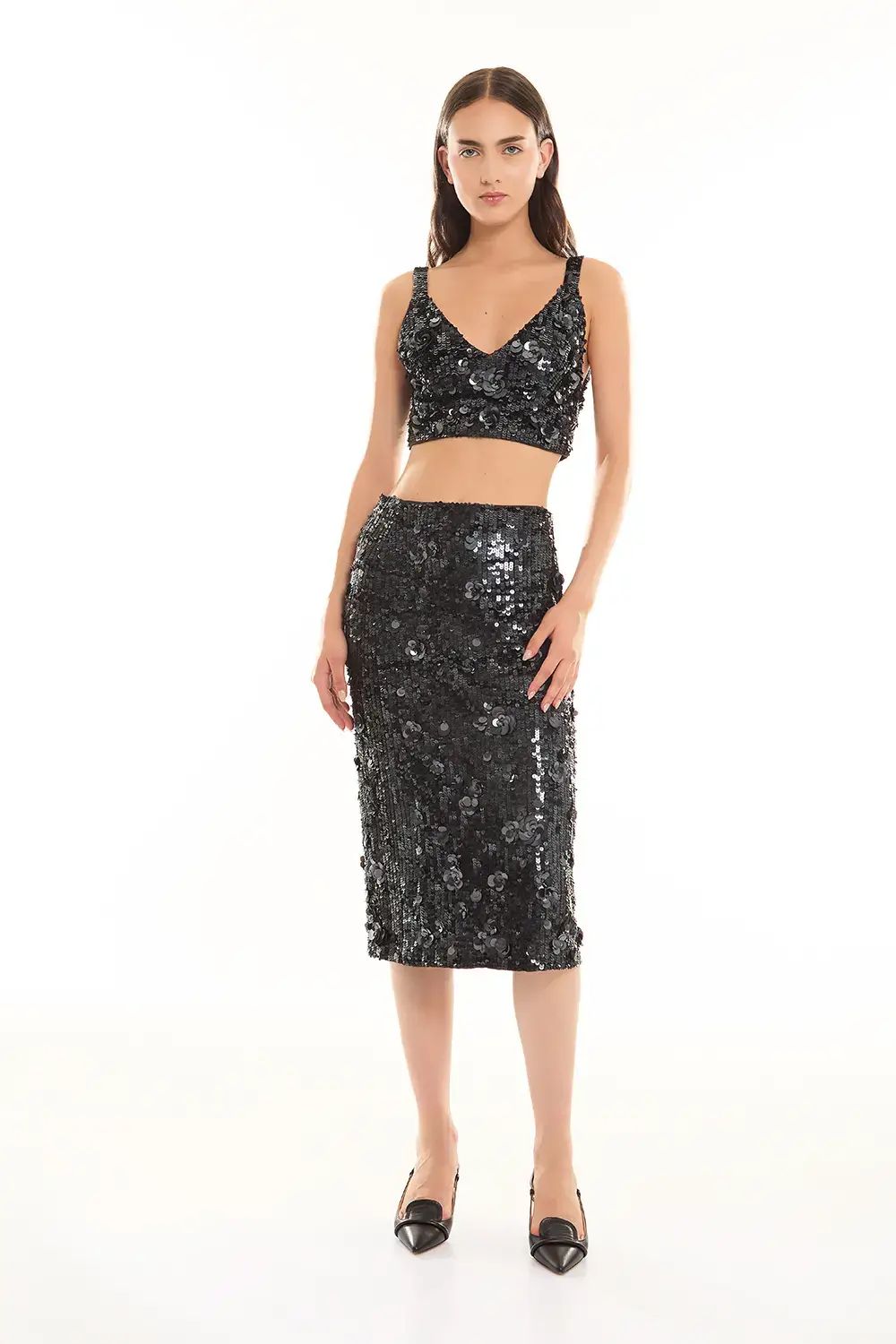 P.A.R.O.S.H. TOP CROP FULL PAILLETTES