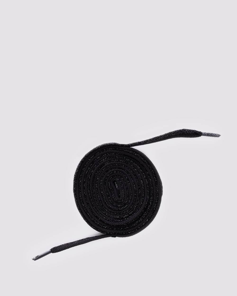 P448 Shoelaces Black Glitter