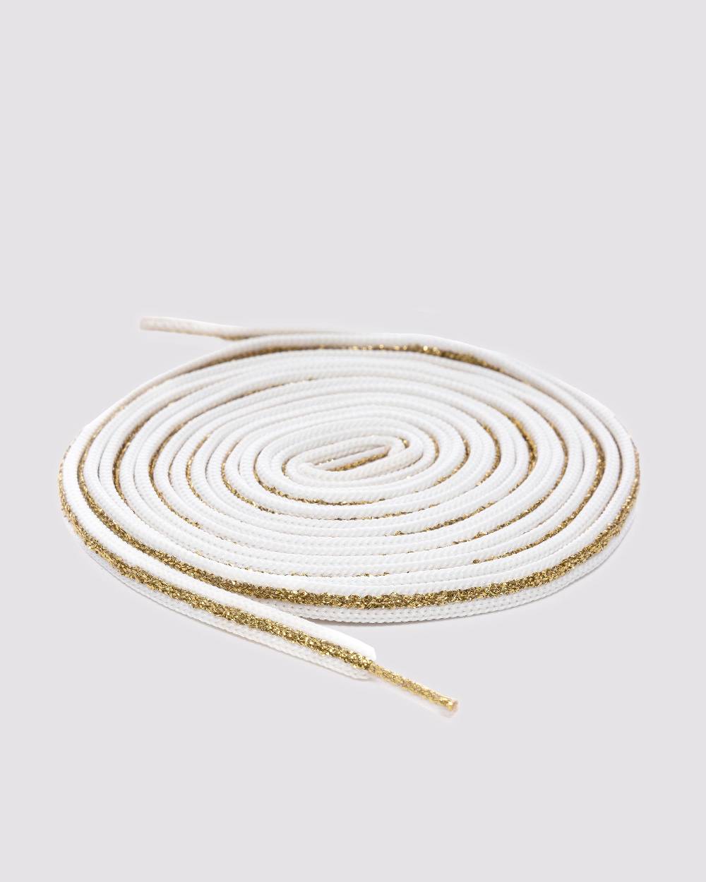 P448 Shoelaces Gold/White