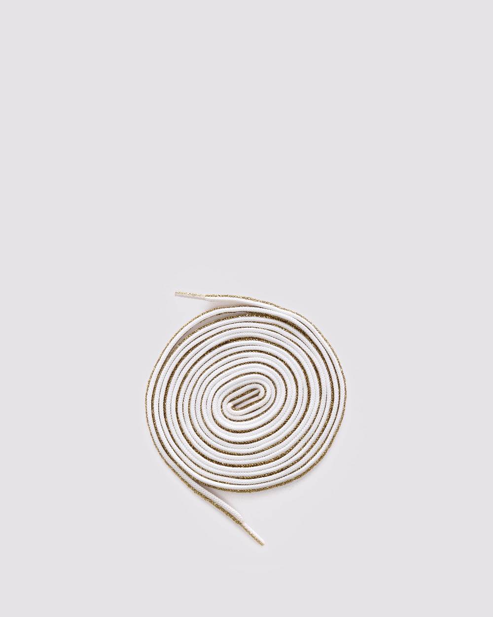 P448 Shoelaces Gold/White