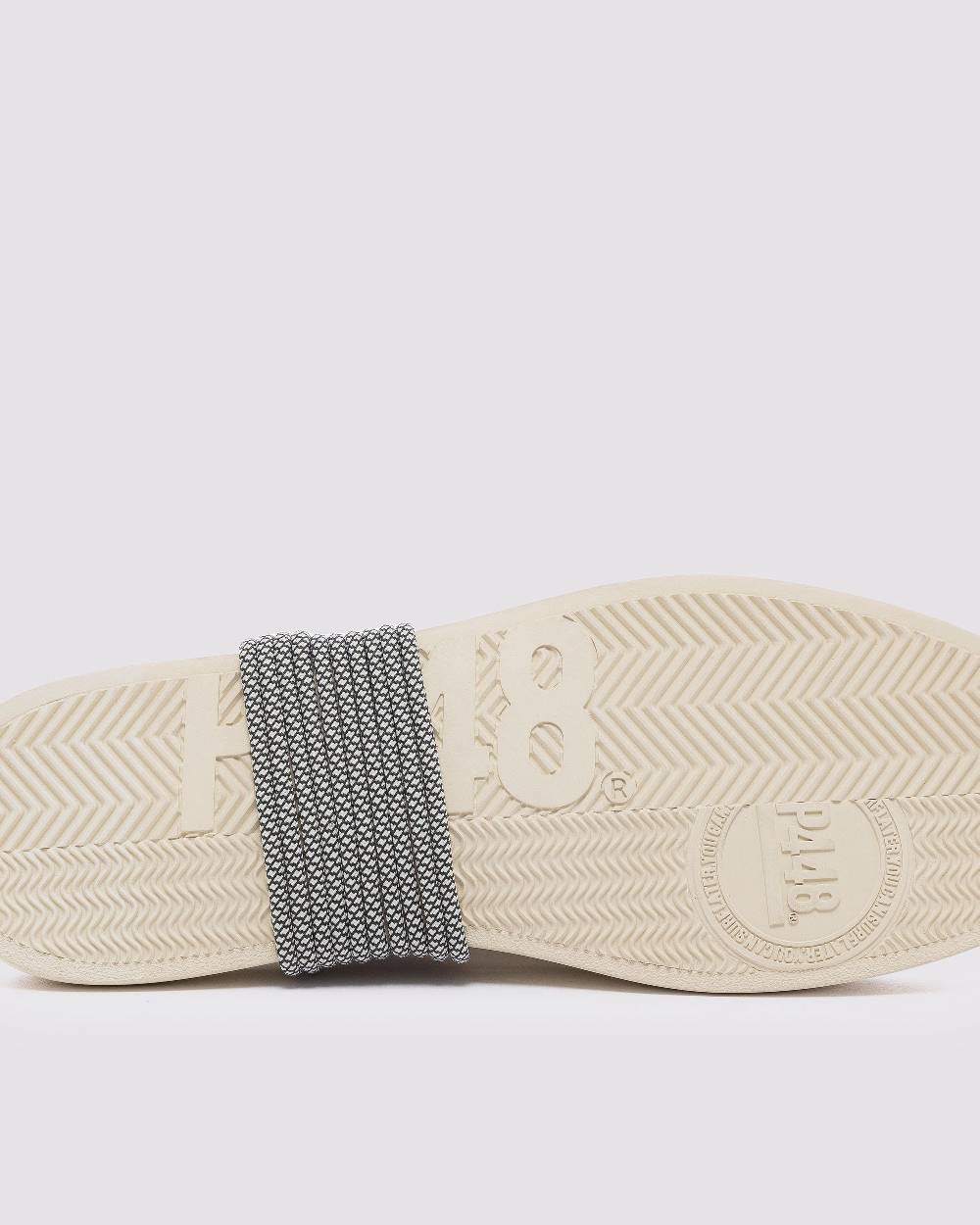 P448 Shoelaces Green/Off-White