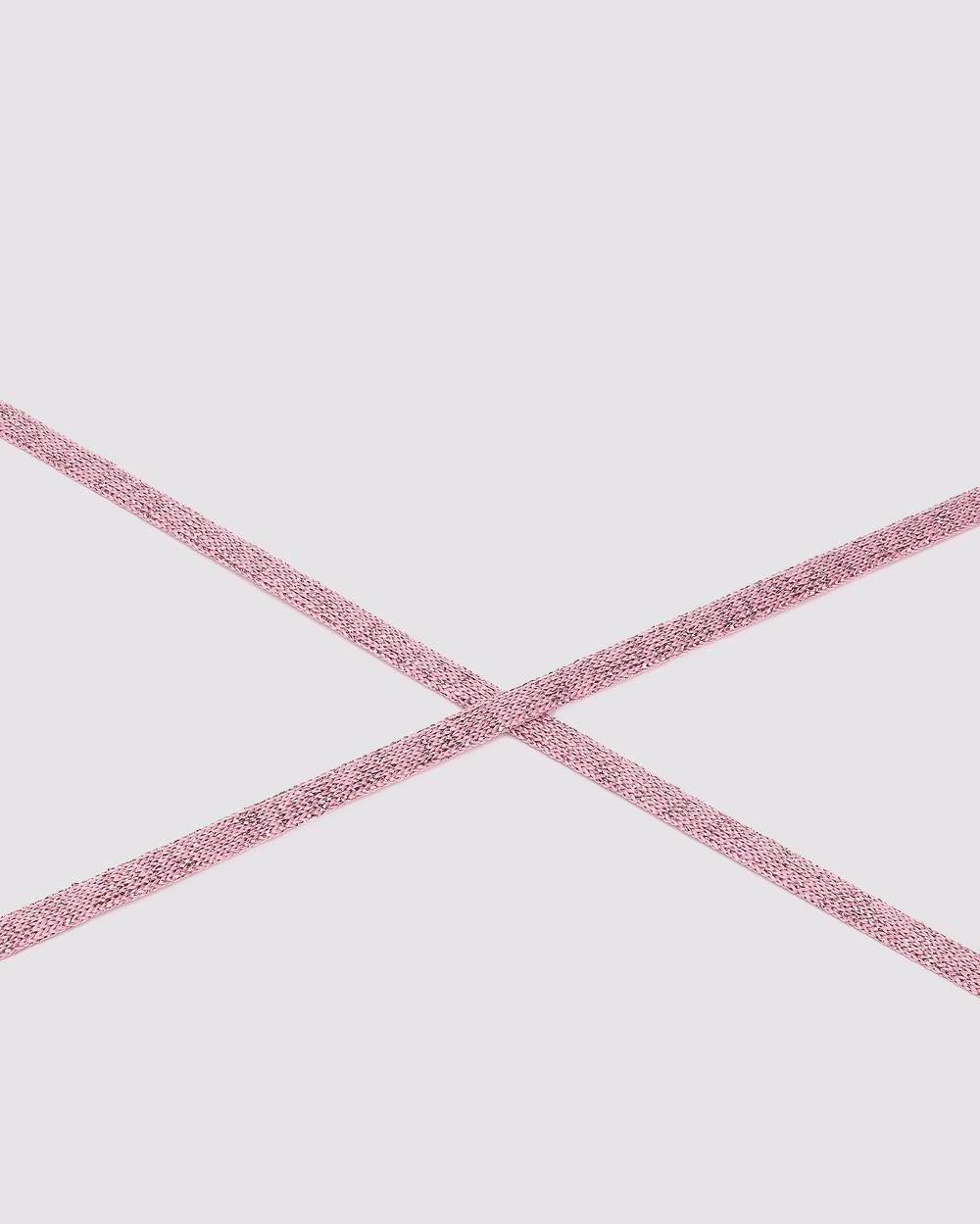 P448 Shoelaces Metallic Pink