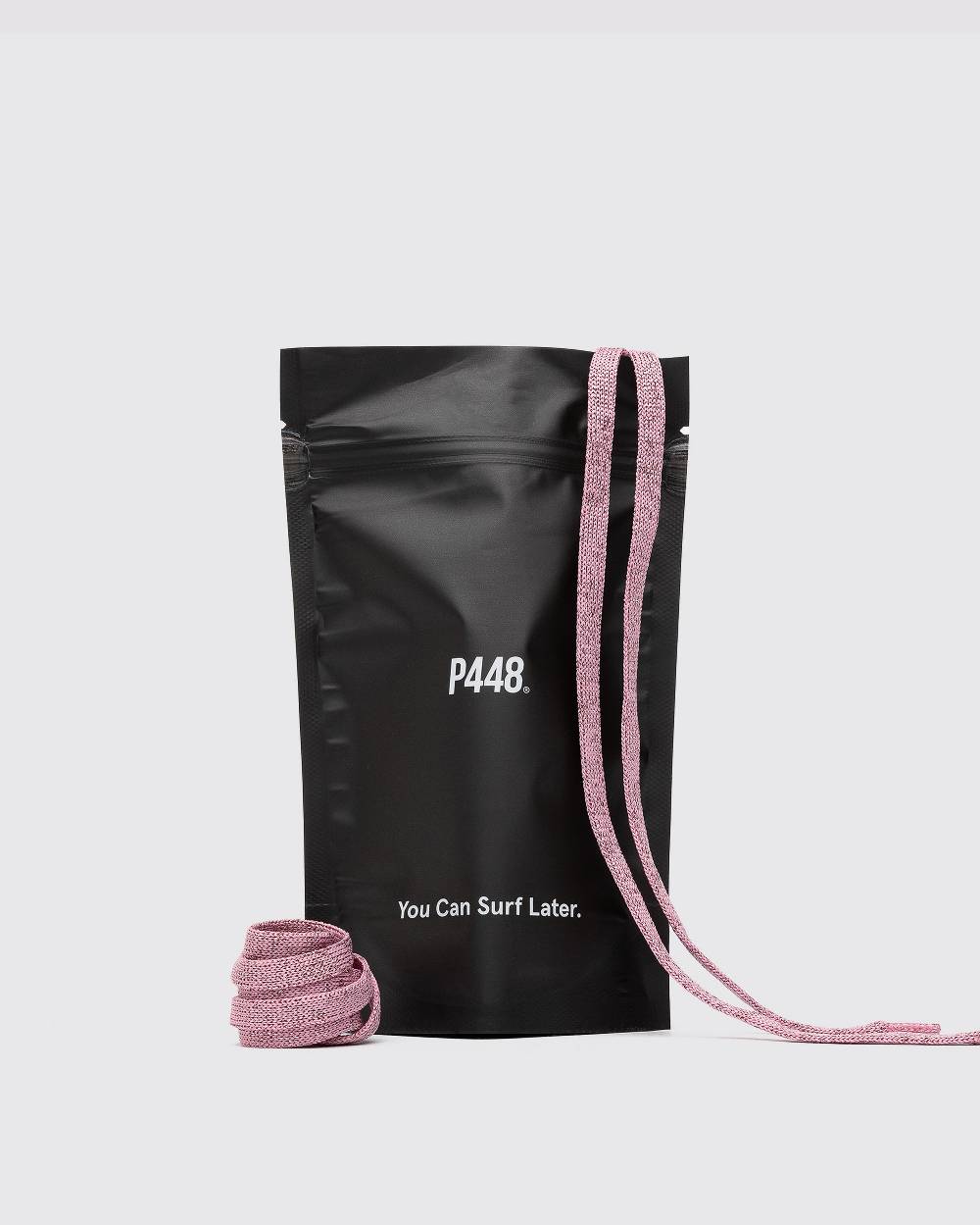P448 Shoelaces Metallic Pink