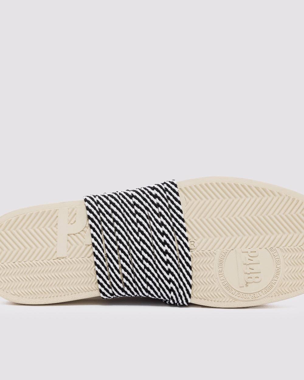 P448 Shoelaces Multi Black/White