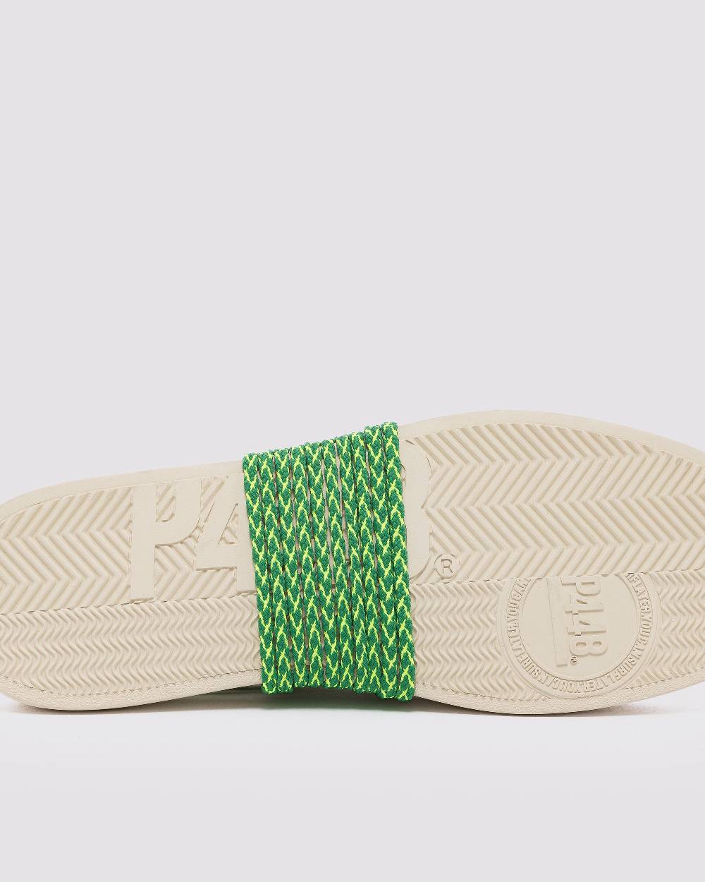 P448 Shoelaces Multi Green