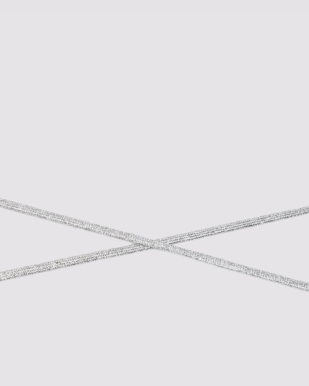 P448 Shoelaces Silver