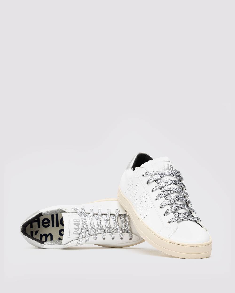 P448 Shoelaces Silver