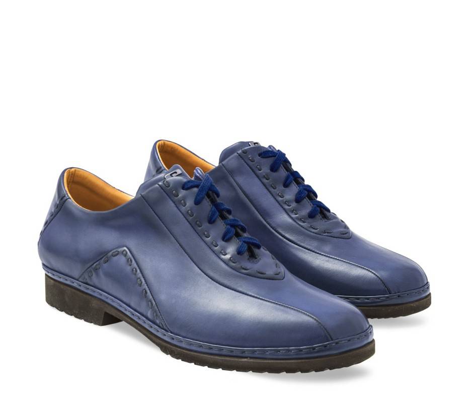Pakerson DERBY BOLGHERI PELLE BLU NAVY